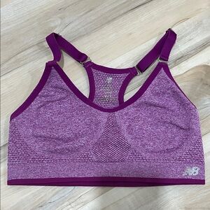 New Balance Women’s Sports Bra Medium Purple Fitted Supportive Racerback Active